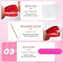 LoveOurHome nails beside a ruler showing short almond length and realistic scale