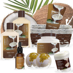 LOVERY body oil being poured to illustrate coconut nourishment and hydration benefit
