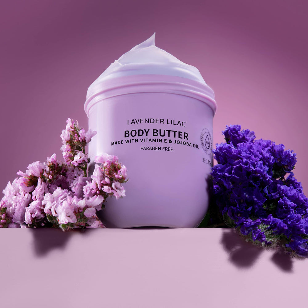 LOVERY close-up of shea and jojoba ingredients highlighting nourishing benefits