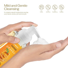 LOVERY texture of foam on hand showing gentle moisturizing lather