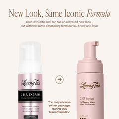 Loving Tan back label close-up highlighting ingredients and directions