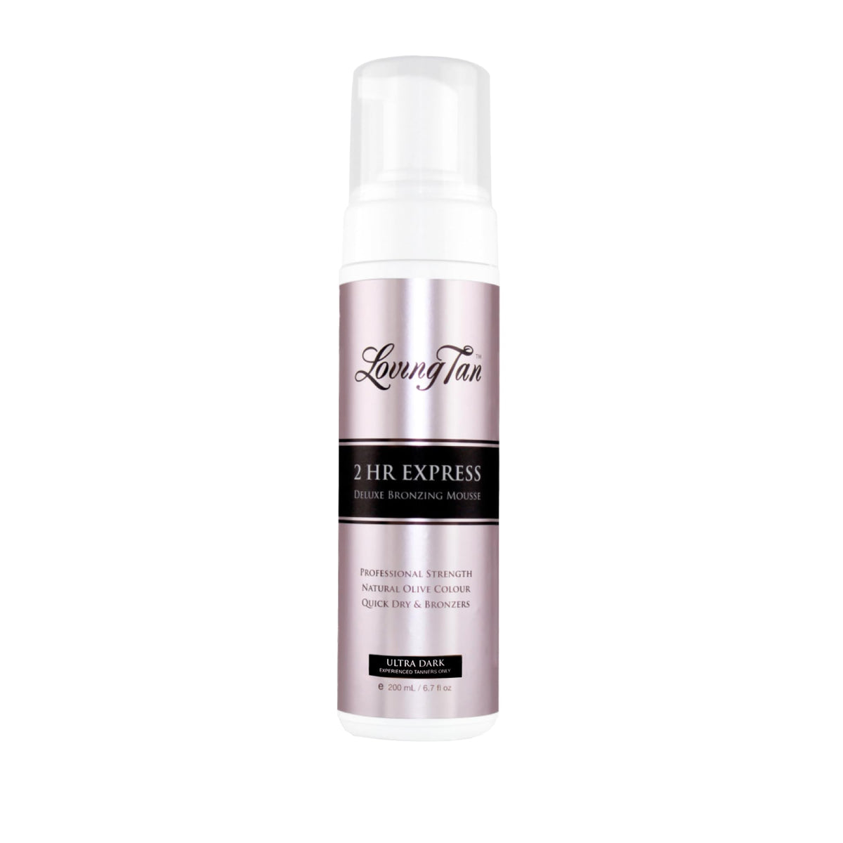 Loving Tan bottle front showing product and easy application benefits