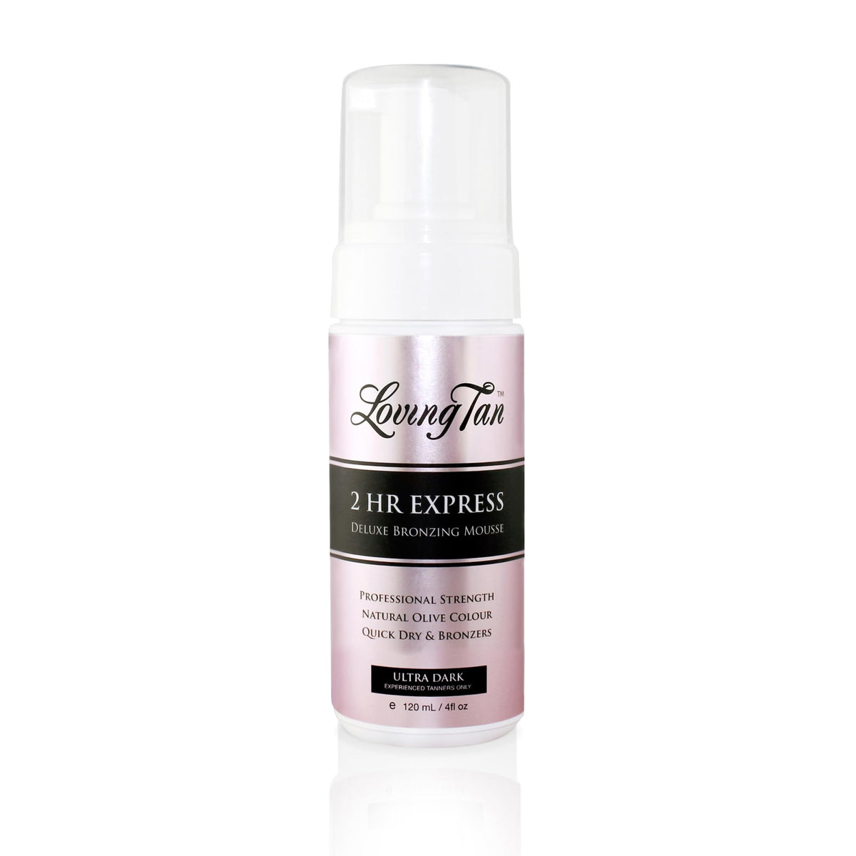 Loving Tan front bottle showing ultra dark benefits and instant colour