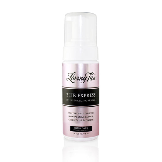 Loving Tan front bottle showing ultra dark benefits and instant colour