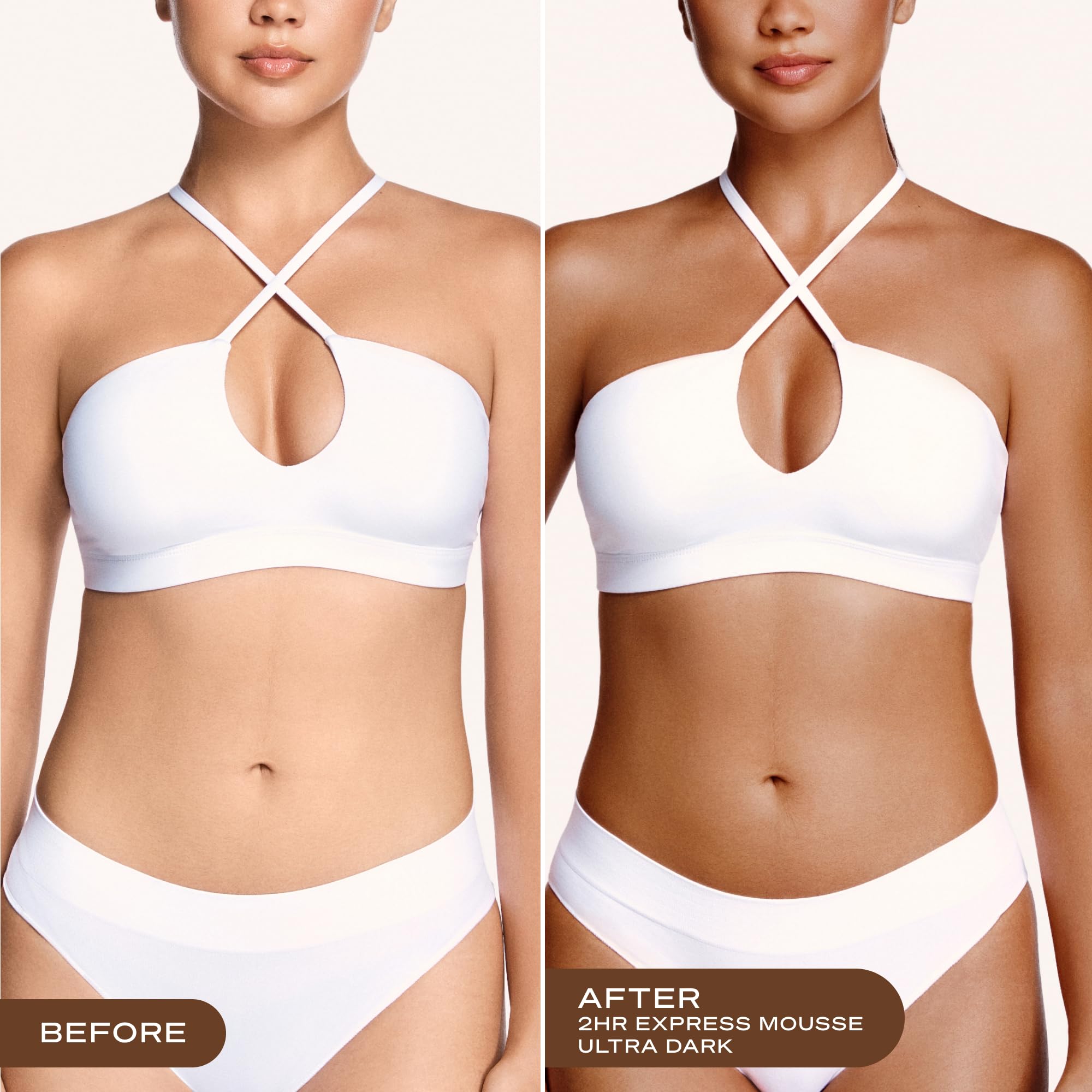 Loving Tan pump dispensing mousse texture for easy, fast application