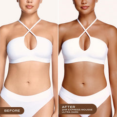 Loving Tan pump dispensing mousse texture for easy, fast application