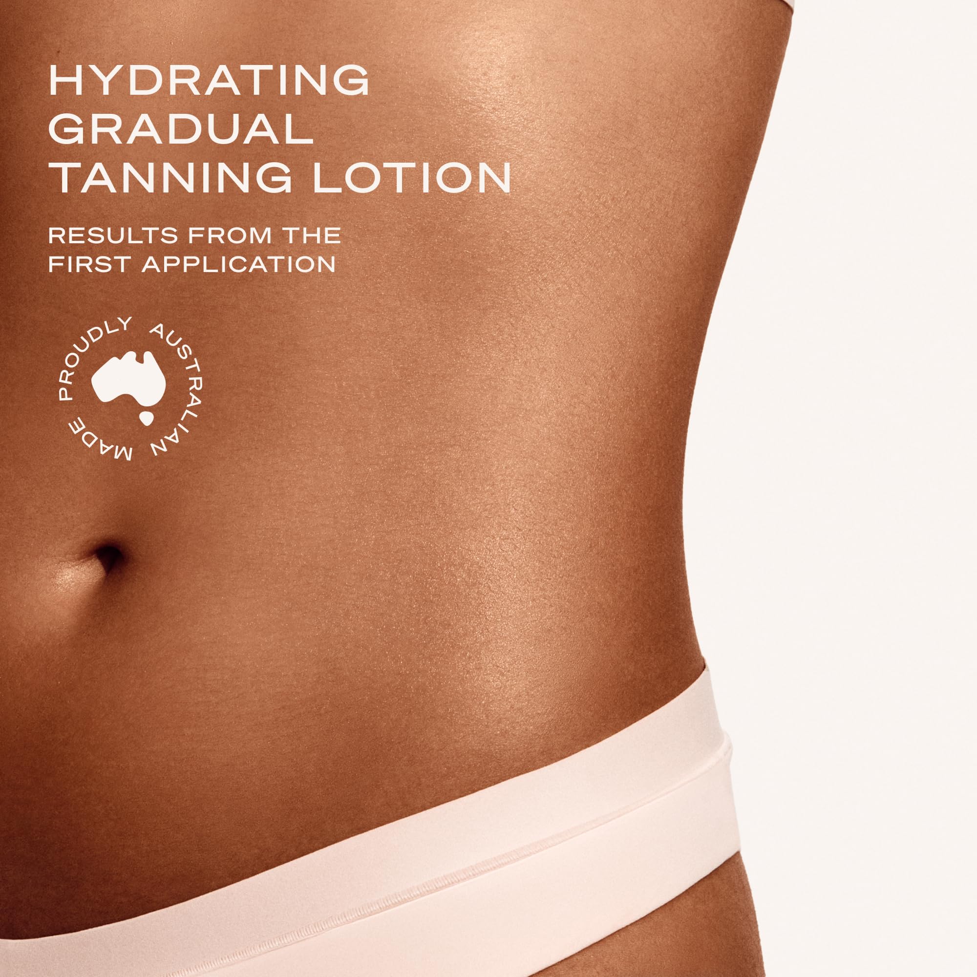 Loving Tan with applicator mitt showing effortless streak-free application
