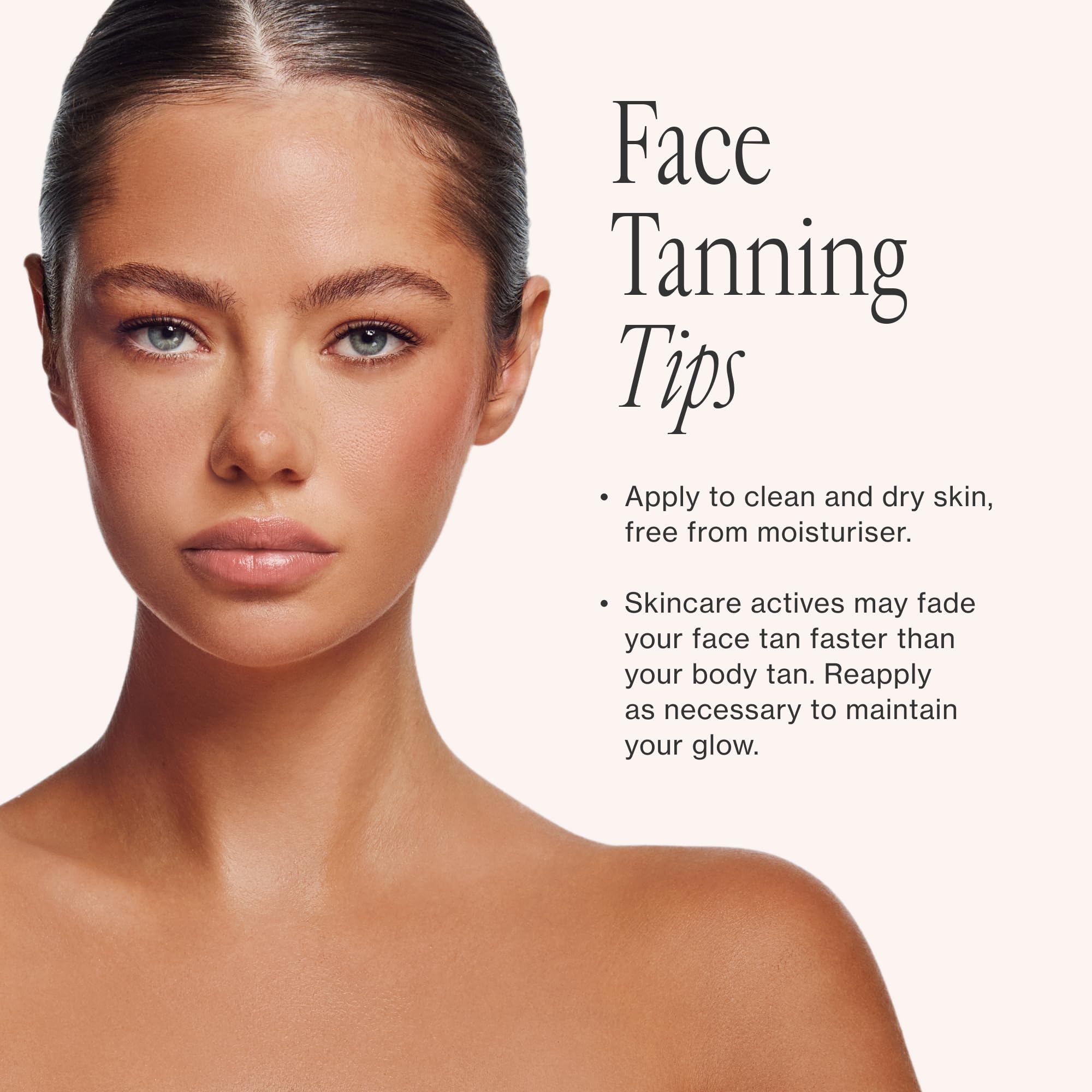 Loving Tan label close-up highlighting ingredients and dermatologist-tested benefit