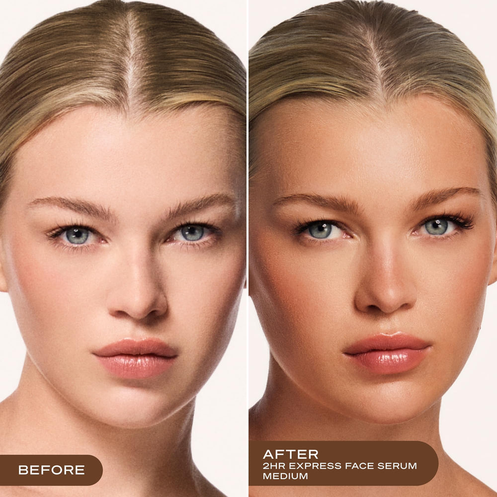 Loving Tan face serum dropper dispensing silky texture for easy application