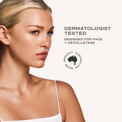 Before and after split-face with Loving Tan showing natural bronzed result