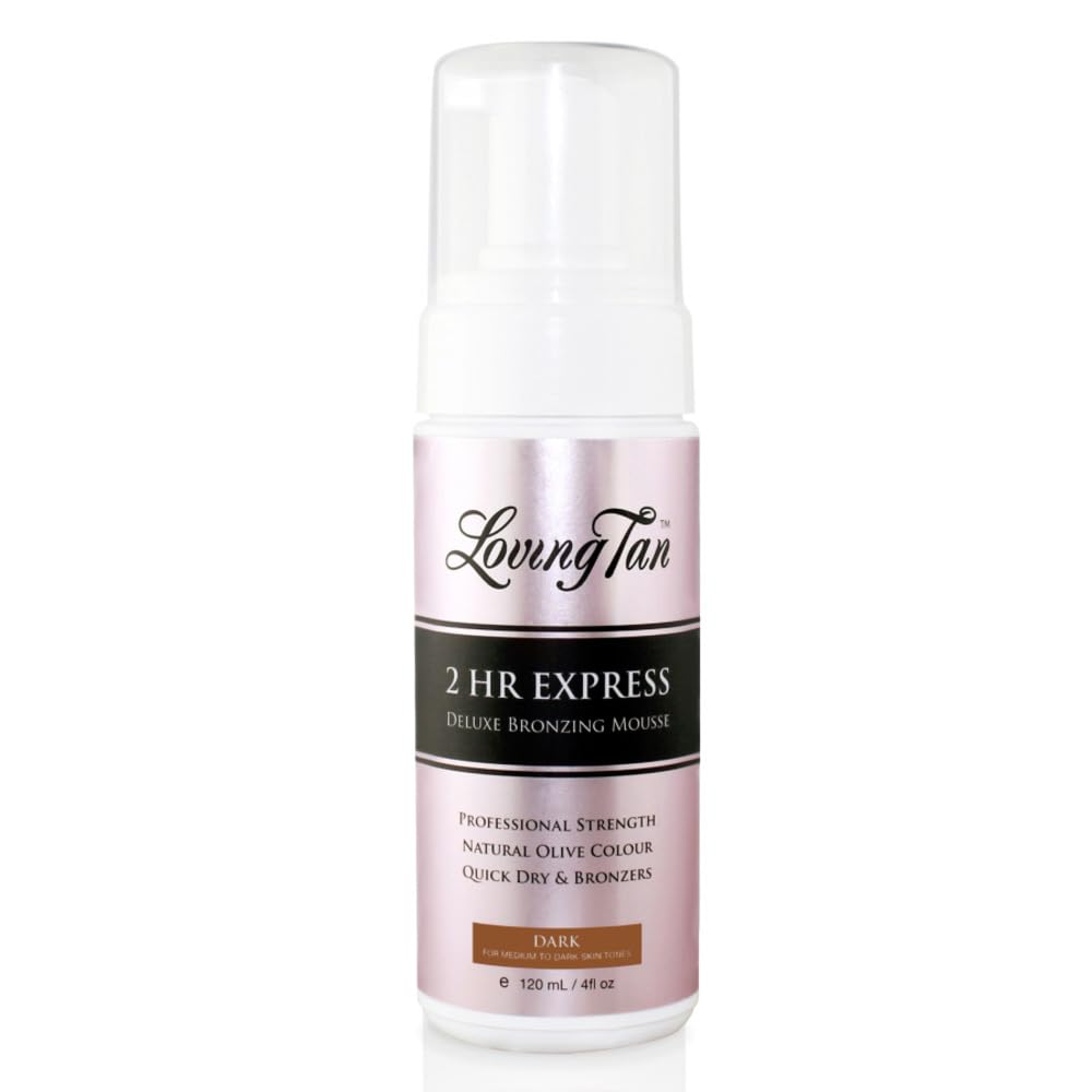 Loving Tan front packaging showing dark mousse and benefits