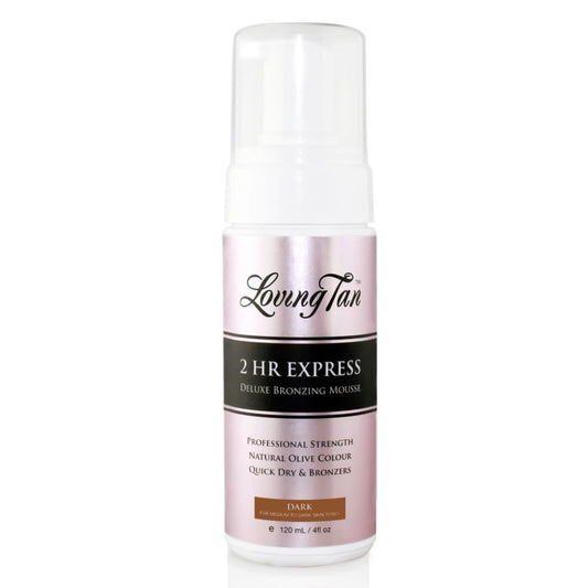 Loving Tan front packaging showing dark mousse and benefits