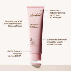 Loving Tan ingredient focus highlighting ceramides and shea for hydrated skin