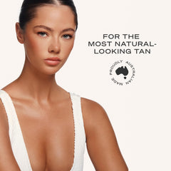 Loving Tan foam drying on skin in about 60 seconds for no-sticky finish