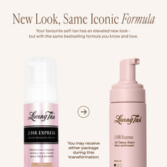 Loving Tan mousse pumping foam texture demonstrating lightweight spreadable formula
