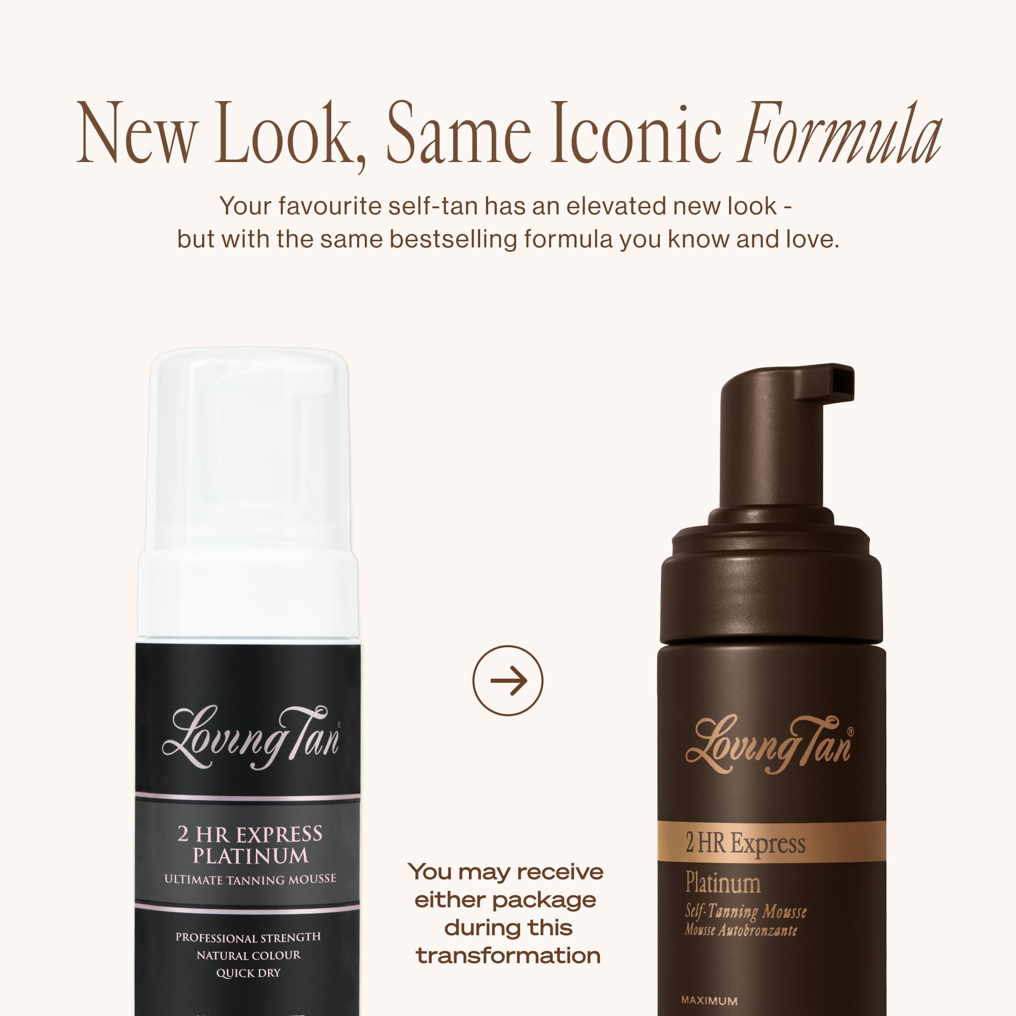 Loving Tan mousse texture close-up demonstrating rich, quick-drying foam