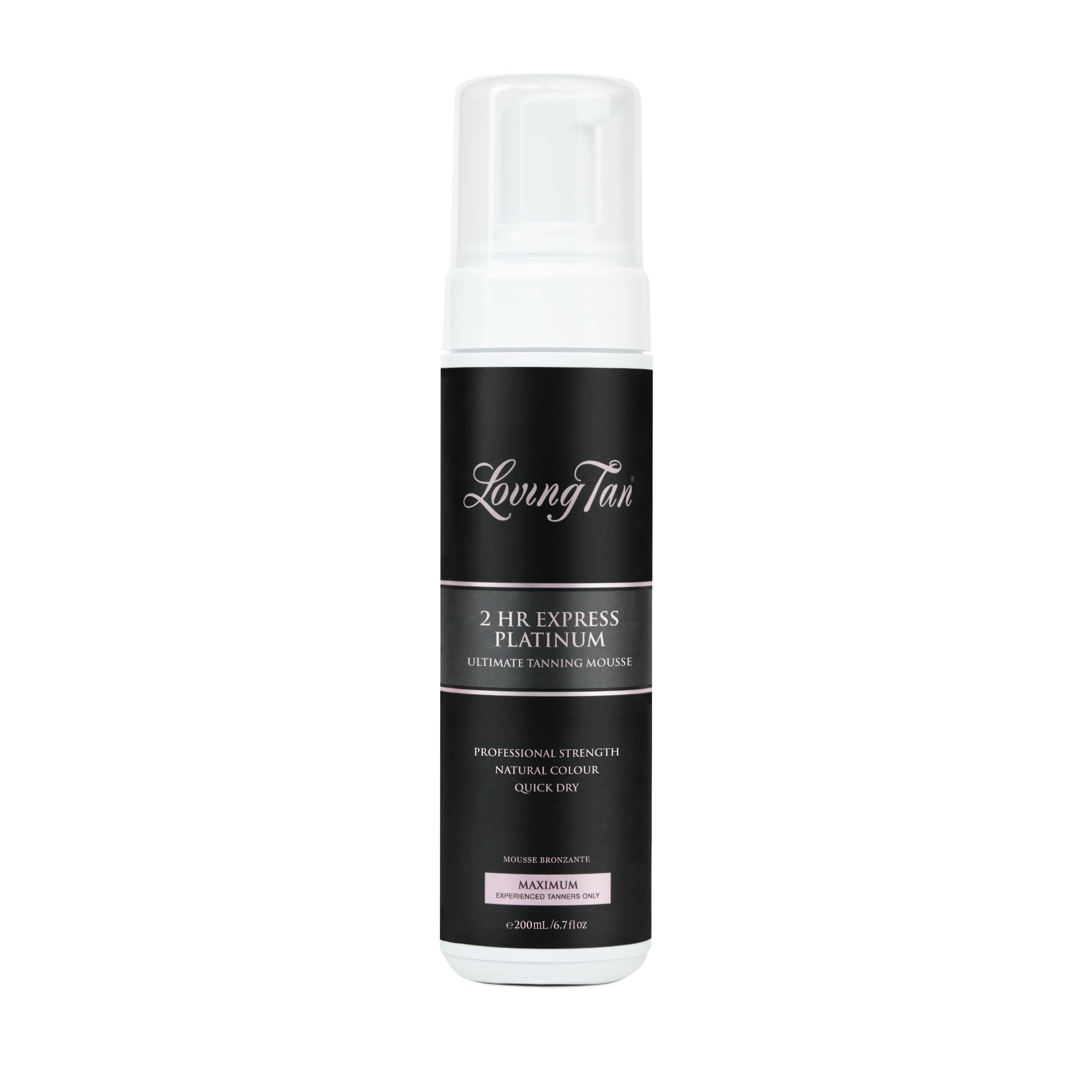 Loving Tan bottle front packaging shows premium design and rich shade benefits