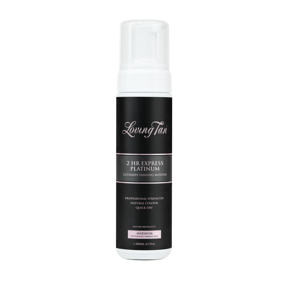 Loving Tan bottle front packaging shows premium design and rich shade benefits