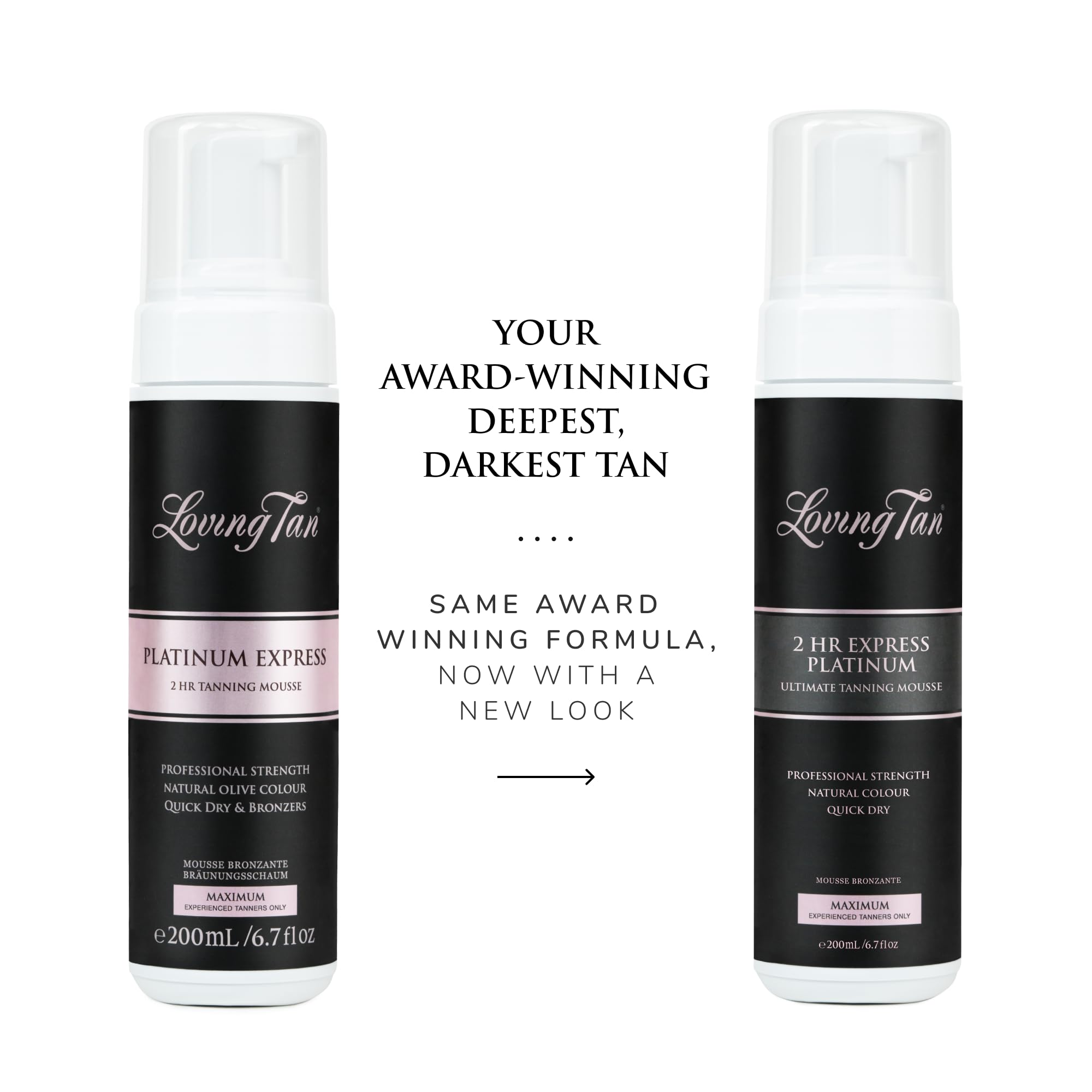 Loving Tan pump dispenser detail for easy controlled mousse application benefit