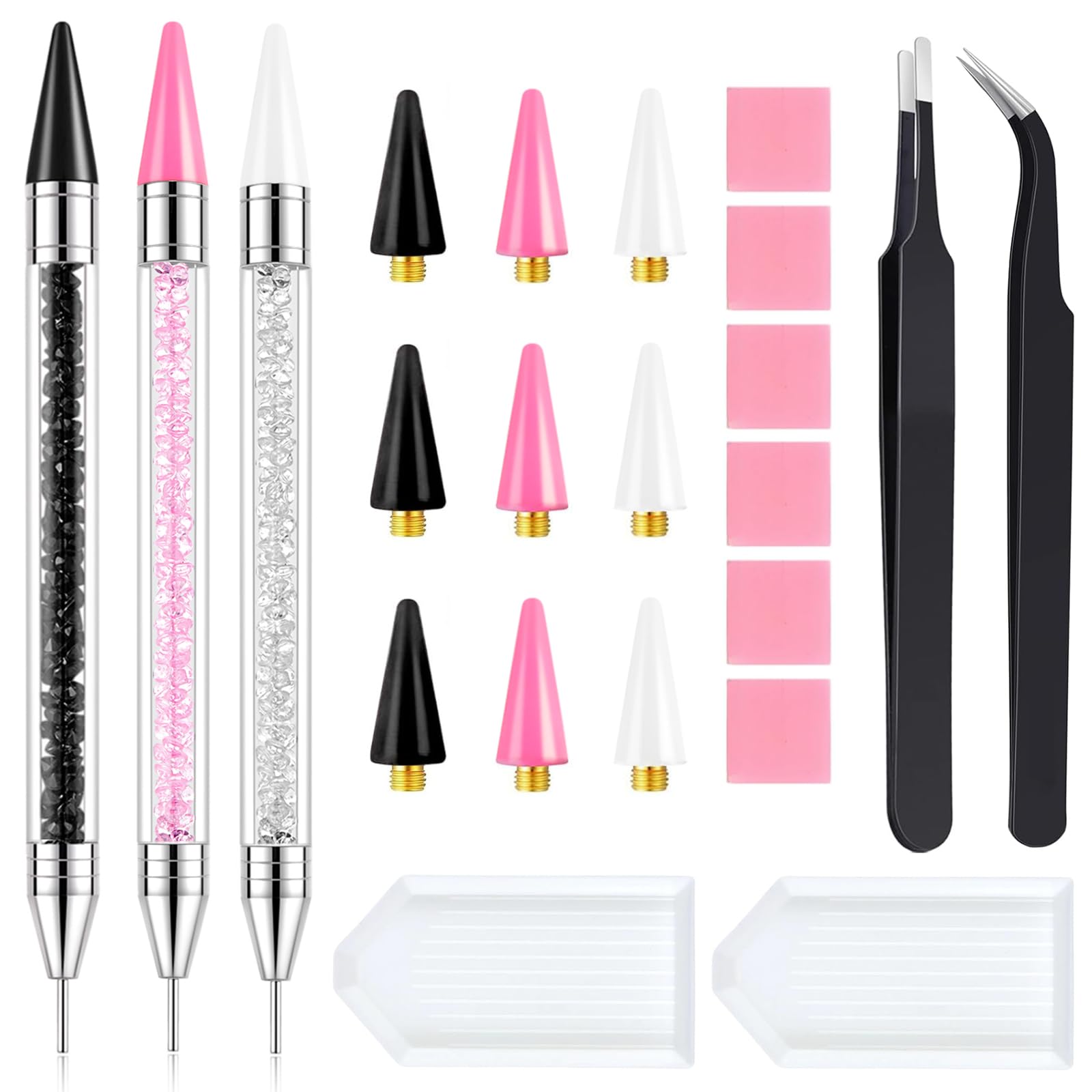 LOVUFIR kit front packaging showing all included bedazzling tools and accessories benefits organization