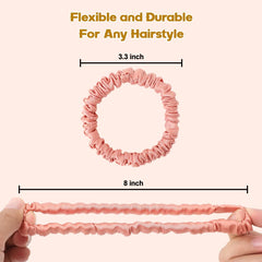 LOVUITEN scrunchie securing a ponytail showing secure hold without creasing hair