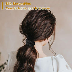 LOVUITEN scrunchies in hand to show size and easy everyday use