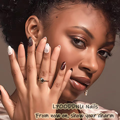 LPOODDNU lifestyle tabletop display with nails ready for event-ready manicure