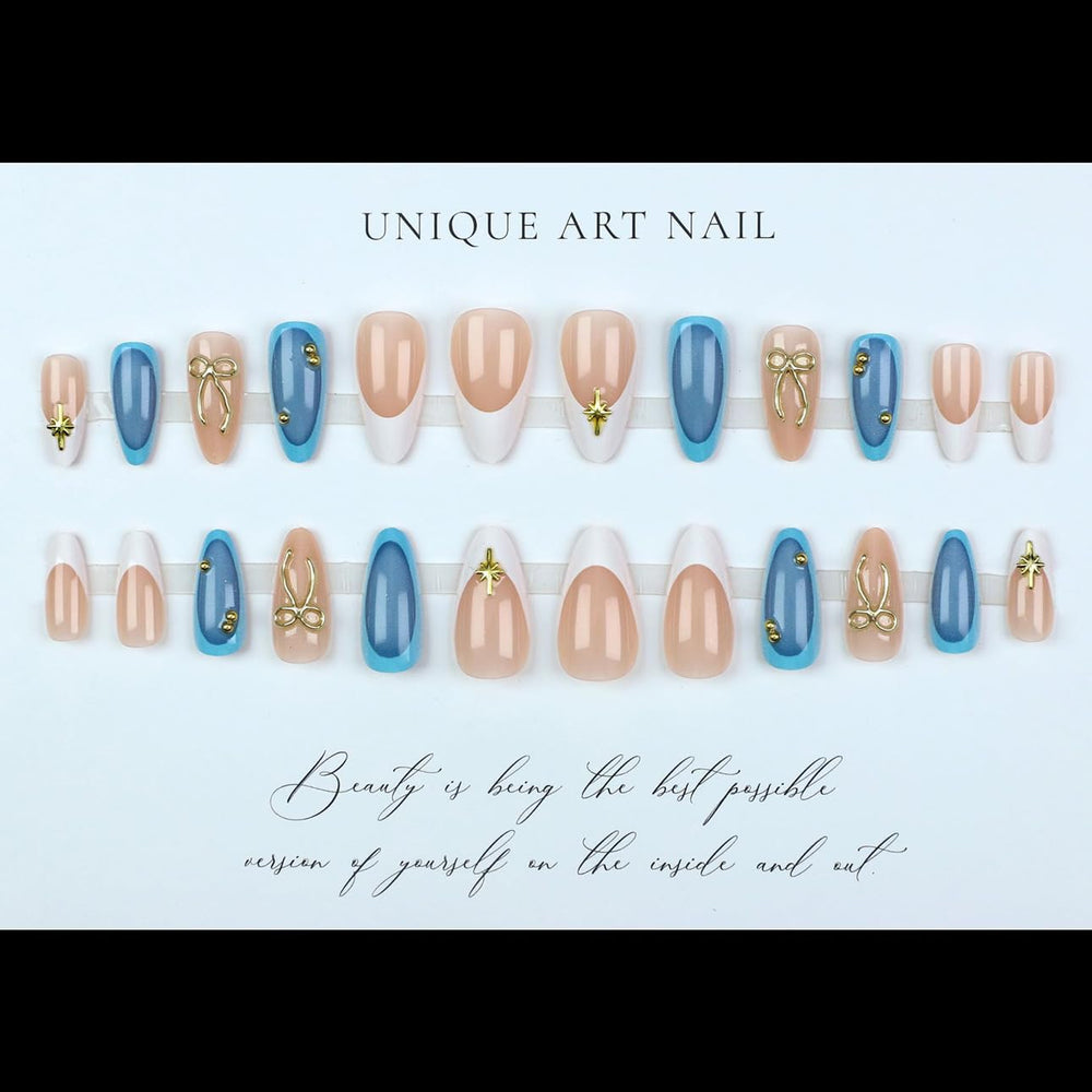 LPOODDNU side profile of almond-shaped nail showing natural curvature and fit