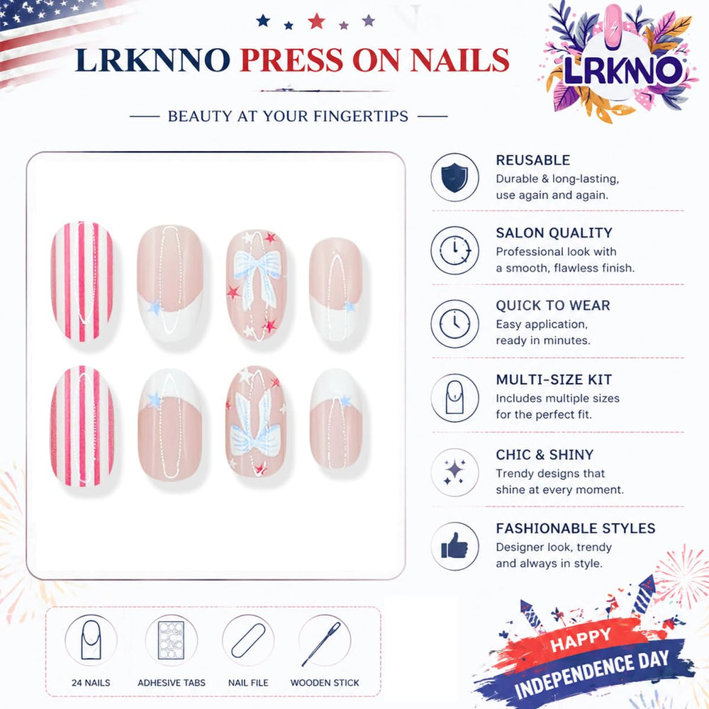 LRKNNO nails worn on hands in lifestyle shot for photo-ready appeal