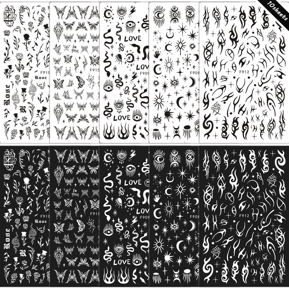 LRKNNO close-up of snake and star decals highlighting intricate detail and contrast
