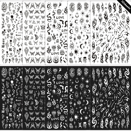 LRKNNO close-up of snake and star decals highlighting intricate detail and contrast