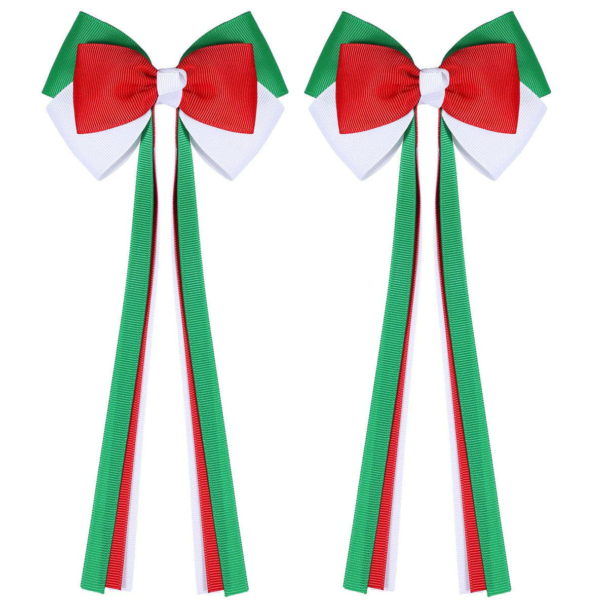 LSVOZ front view red green white bows showcasing festive design and quick styling
