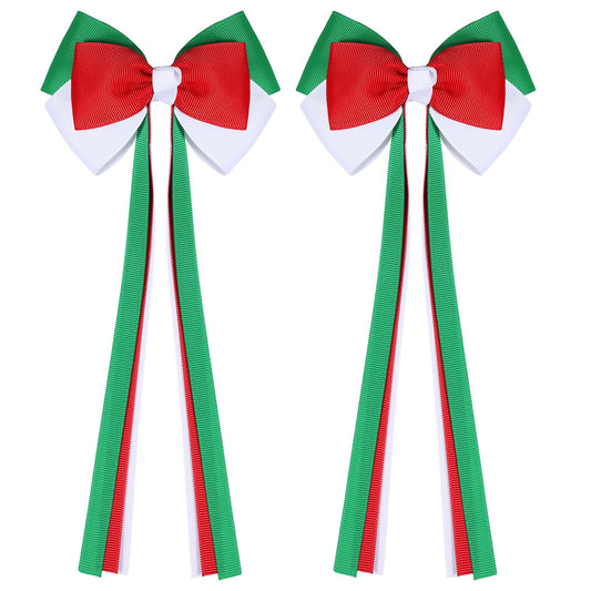 LSVOZ front view red green white bows showcasing festive design and quick styling