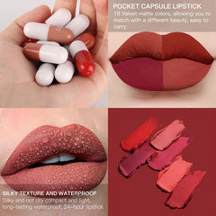 LSxia capsule close-up focusing on matte texture and creamy application benefit