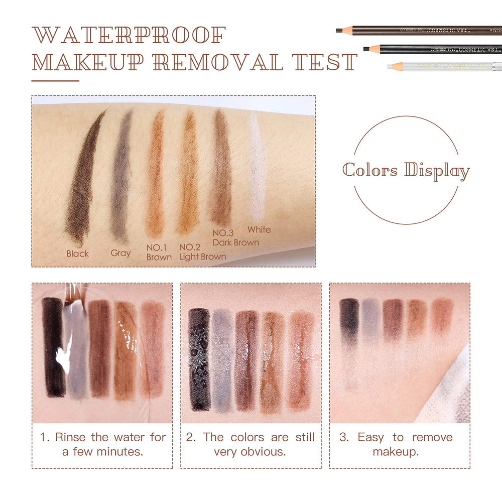 LSxia color swatches on skin showing range of brow shades for matching