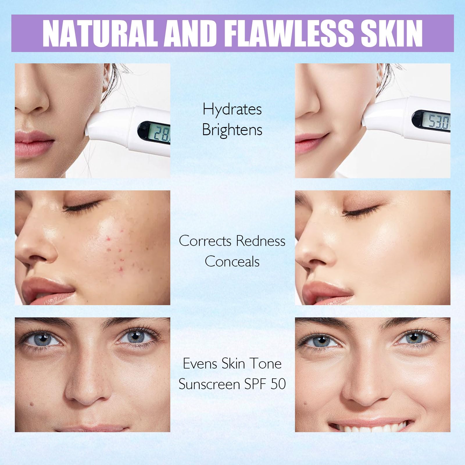LSxia blended primer on skin demonstrating natural finish