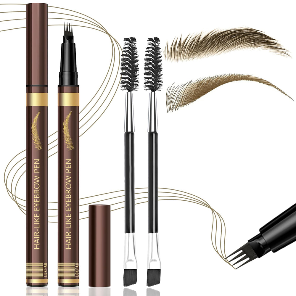 LSxia front packaging showing two pens and brushes, delivers precise brows