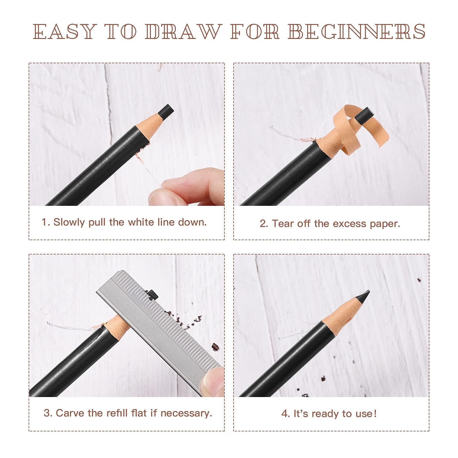 LSxia twin sharpening blades and stencils detail for accurate tip refinement