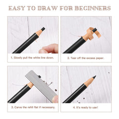 LSxia twin sharpening blades and stencils detail for accurate tip refinement