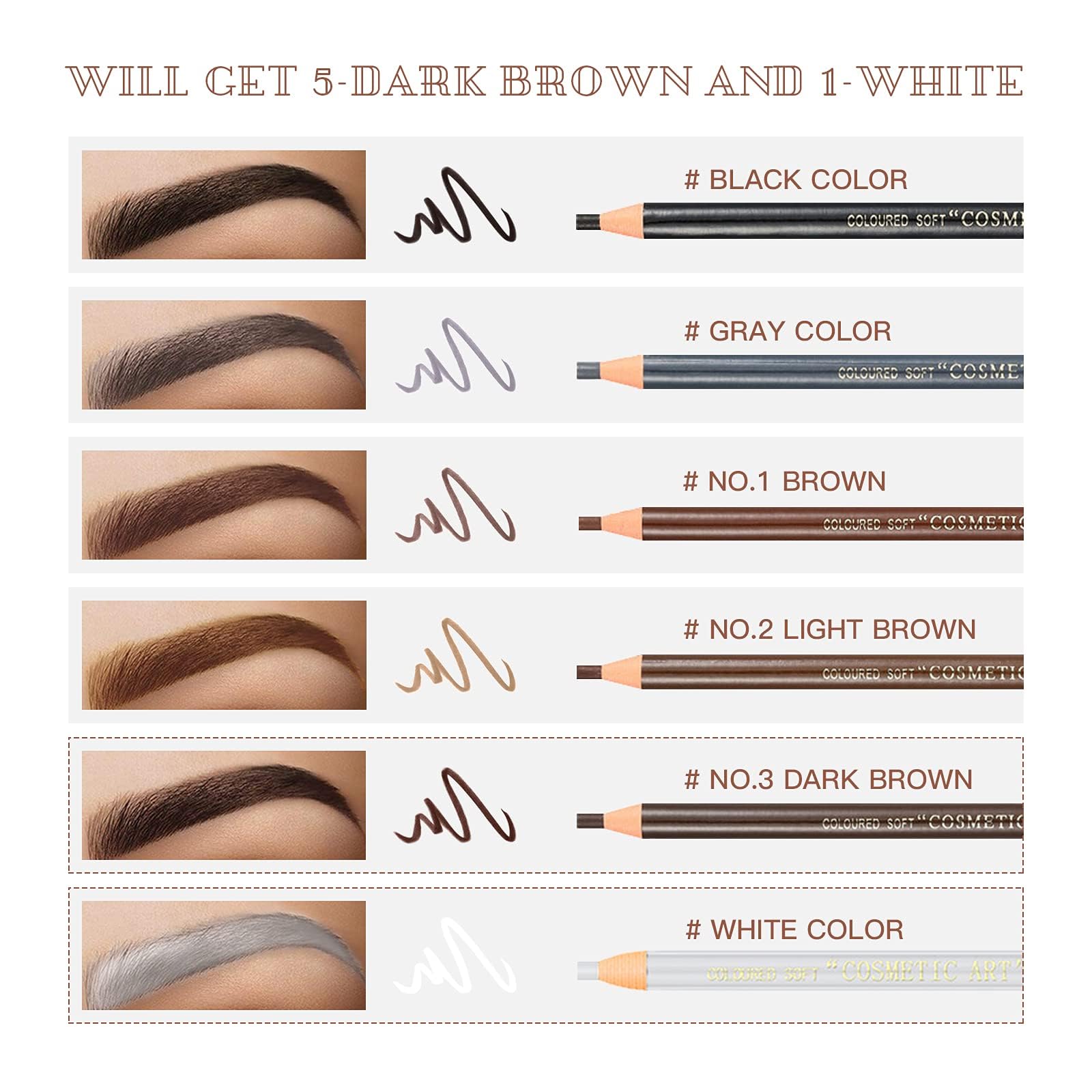 LSxia spoolie and stencils displayed for shaping brows with consistent results