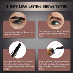 LSxia dark brown swatch on skin illustrating natural color payoff and durability