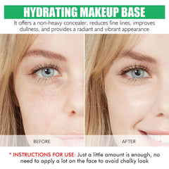 LSxia swatch on skin showing color correction and brightening benefit