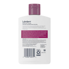 Lubriderm 6 oz bottle next to common items showing compact travel benefit