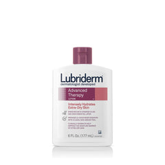 Lubriderm bottle front view showing clean branding and hydration benefits