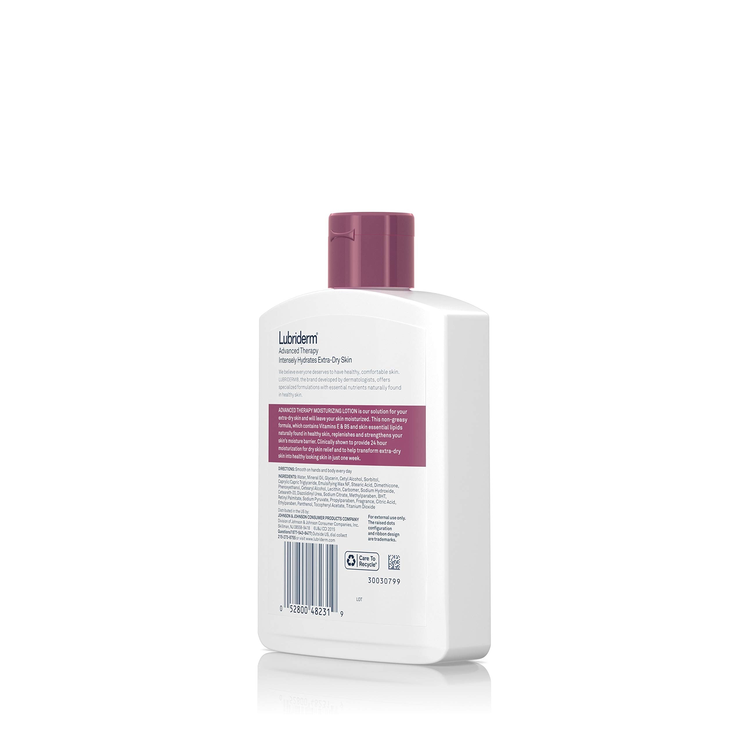 Using Lubriderm on elbow and knee to restore moisture to rough areas