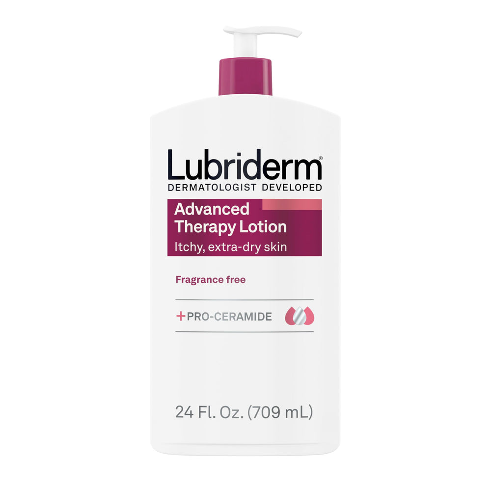 Lubriderm front packaging 24oz showing unscented hydration benefit