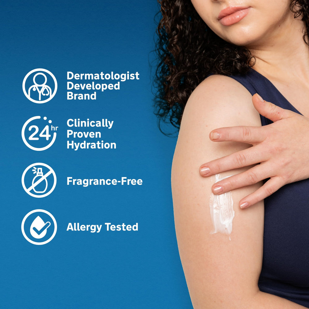 Lubriderm ingredients label closeup highlighting Pro-Ceramide benefit