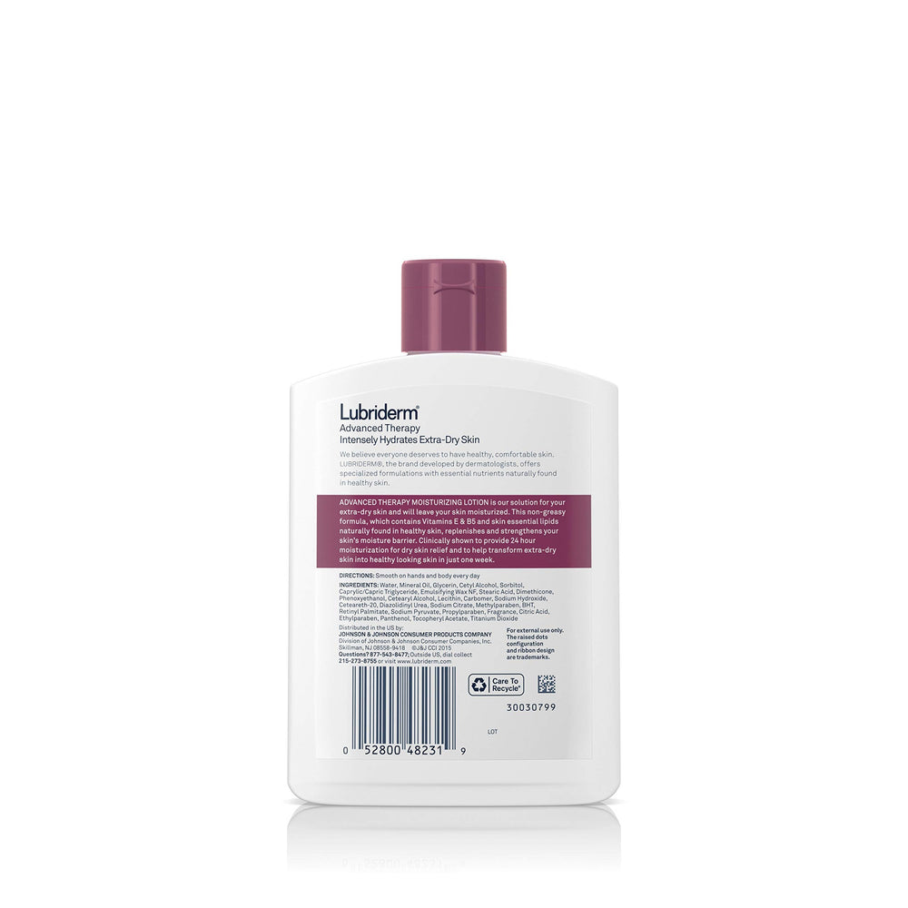 Lubriderm pump dispensing lotion for easy controlled application benefit