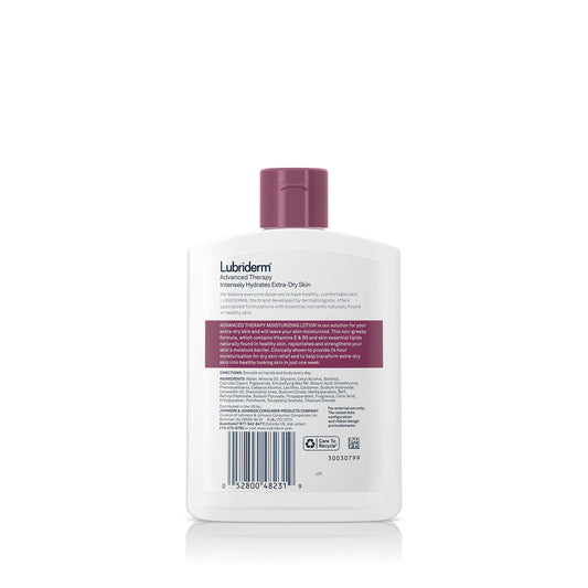 Lubriderm pump dispensing lotion for easy controlled application benefit