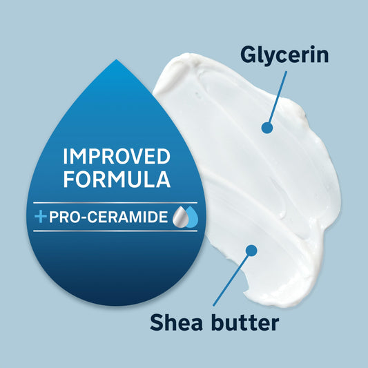 Lubriderm lotion pump dispensing shows easy, controlled application benefit